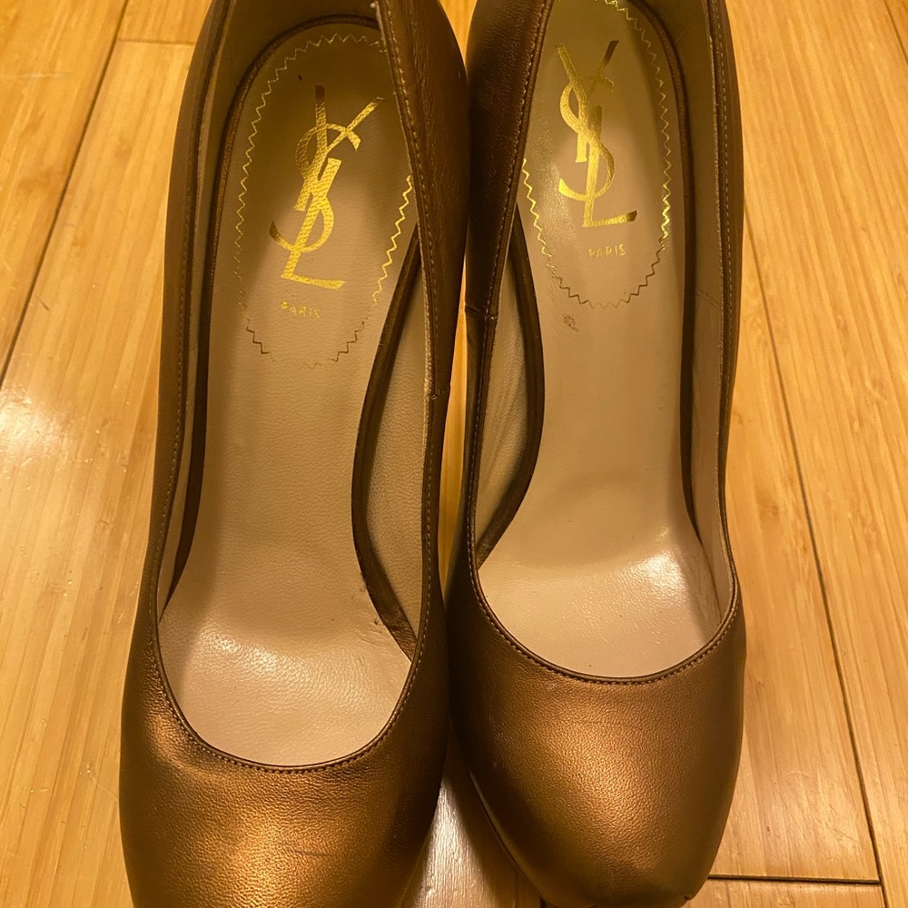 Yves saint Laurent copper heels